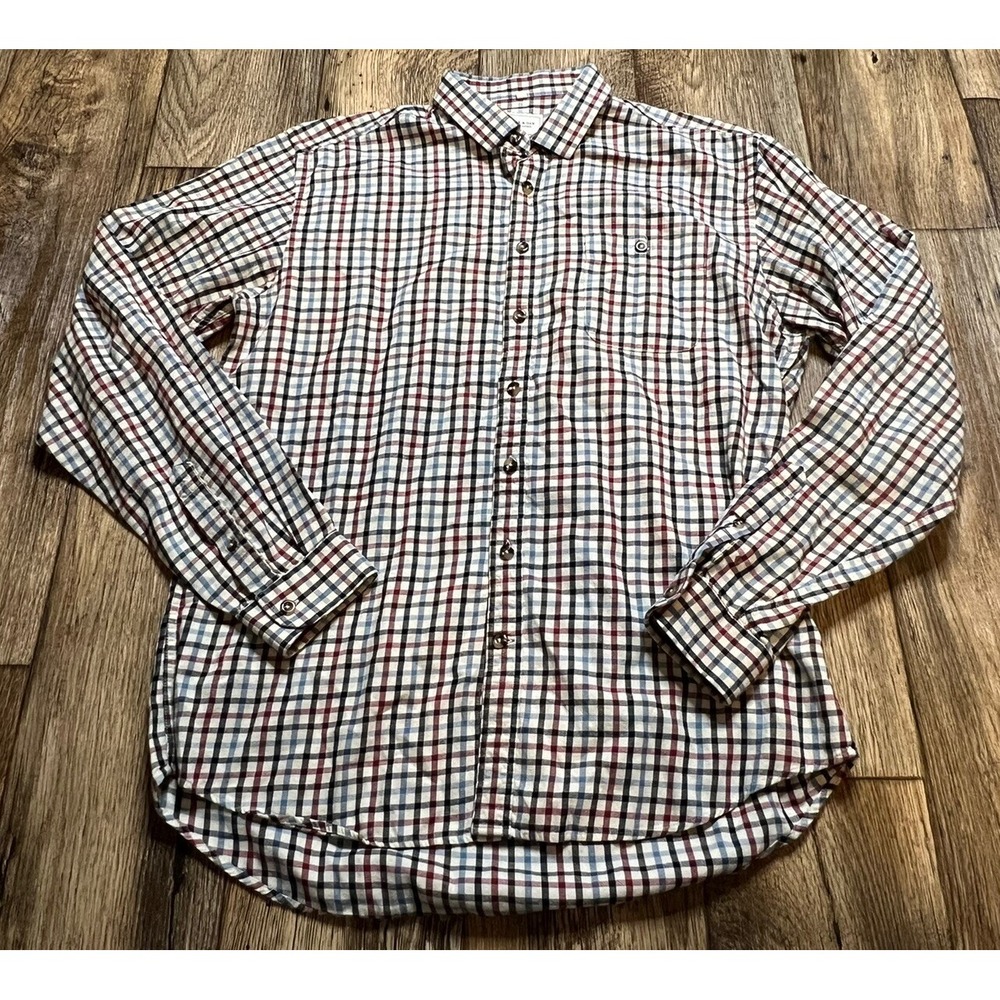 Frank Oak Rue St Viateur Large Light Flannel Shirt Button Front